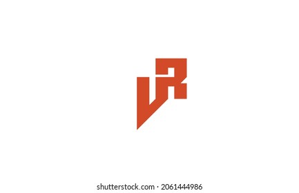 Alphabet letters Initials Monogram logo VR, RV, V and R