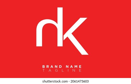Alphabet letters Initial Monogram Logo HK, KH, H und K