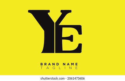 Alphabet letters Initials Monogram logo YE, EY, Y and E