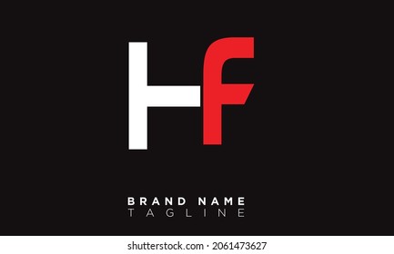 Alphabet letters Initials Monogram logo HF, FH, H and F