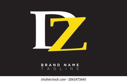 Alphabet letters Initials Monogram logo DZ, ZD, D and Z