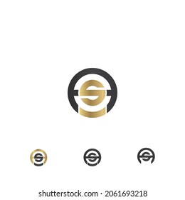 Alphabet letters Initials Monogram logo AS, SA, S and A