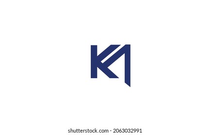 Alphabet letters Initials Monogram logo KM, MK, K and M