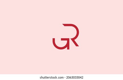 Alphabet letters Initial Monogram Logo GR, RG, G und R