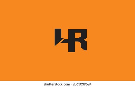 Alphabet letters Initials Monogram logo HR, RH, H and R