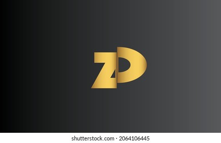 Alphabet letters Initials Monogram logo ZD, DZ, Z and D
