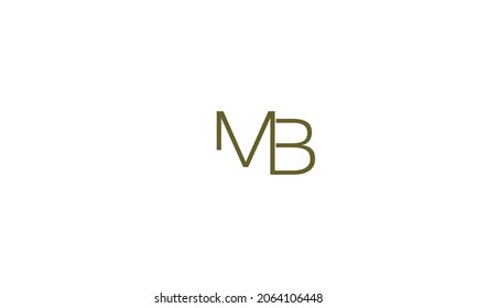 Letras alfabéticas Iniciales Monograma MB, BM, M y B