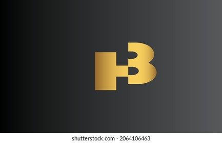 Alphabet letters Initials Monogram logo HB, BH, H and B