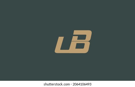 Letras alfabéticas Iniciales Logotipo Monograma UB, BU, U y B