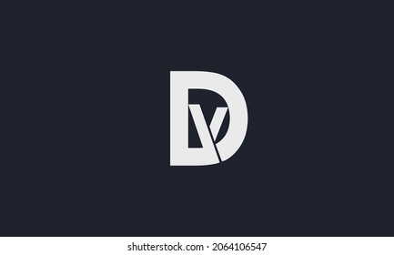 Alphabet letters Initials Monogram logo VD, DV, V and D