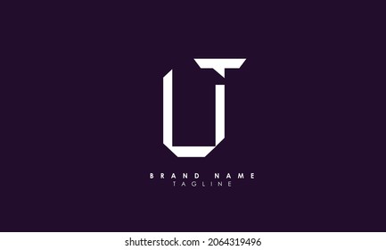 Alphabet letters Initial Monogram Logo UT, TU, U und T