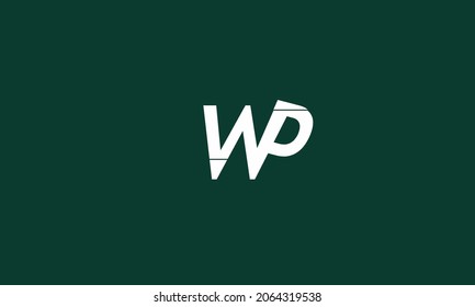 Alphabet letters Initial Monogram Logo WP, PW, W und P