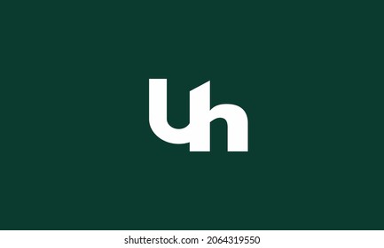 Alphabet letters Initials Monogram logo UH, HU, U and H
