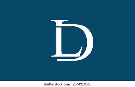 Alphabet letters Initials Monogram logo LD, DL, L and D