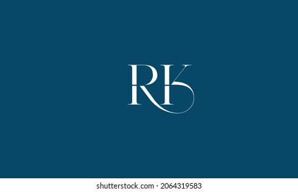 Alphabet letters Initials Monogram logo RK, KR, R and K