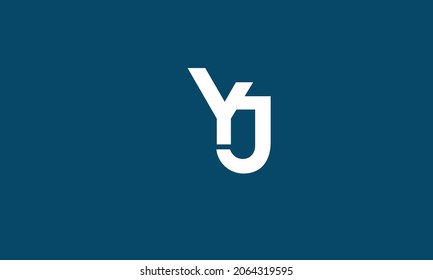 Alphabet letters Initials Monogram logo YJ, JY, Y and J