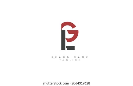 Alphabet letters Initials Monogram logo GL, LG, G and L