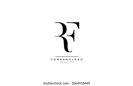 Alphabet letters Initials Monogram logo RF, RF INITIAL, RF letter