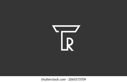Alphabet letters Initials Monogram logo TR, RT, T and R