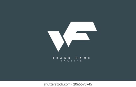 Alphabet letters Initials Monogram logo VF, FV, V and F