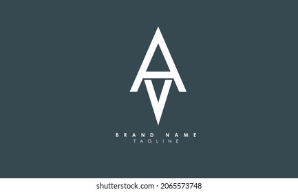 Alphabet letters Initials Monogram logo VA, AV, V and A