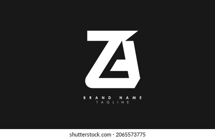 Alphabet letters Initials Monogram logo ZA, AZ, Z and A