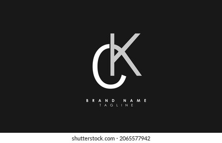Alphabet letters Initials Monogram logo CK, KC, C and K