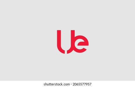 Alphabet letters Initial Monogram Logo UE, EU, U und E