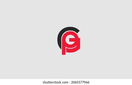 Alphabet letters Initials Monogram logo PG, GP, P and G