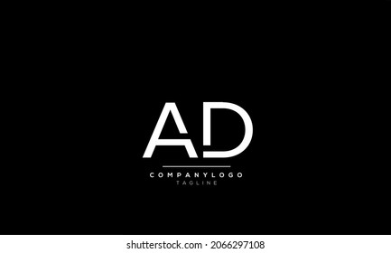 Alphabet letters Initials Monogram logo AA, AD INITIAL, AD letter
