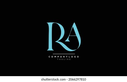 Alphabet letters Initial Monogram Logo RA, RA INITIAL, RA Letter