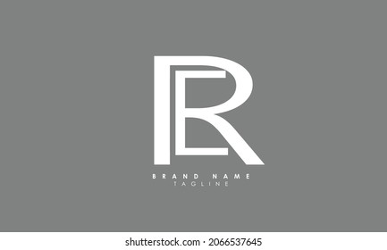 Alphabet letters Initials Monogram logo ER, RE, E and R