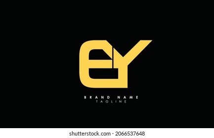 Alphabet letters Initials Monogram logo EY, YE, E and Y