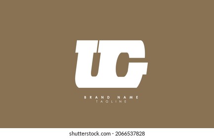 Alphabet letters Initials Monogram logo UG, GU, U and G