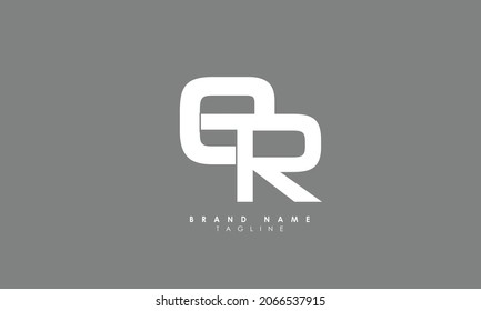 Letras alfabéticas Iniciales Logotipo de monograma ER, RE, E y R