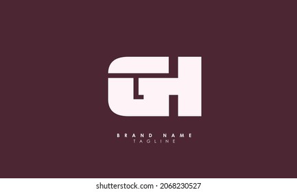 Alphabet letters Initials Monogram logo GH, HG, G and H