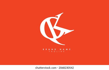 Alphabet letters Initials Monogram logo QK, KQ, Q and K