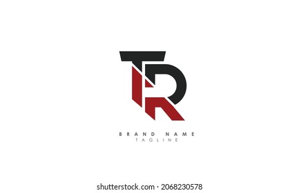 Alphabet letters Initial Monogram Logo TR, RT, T und R