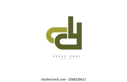 Alphabet letters Initials Monogram logo DD