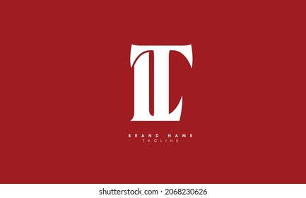 Letras alfabéticas Iniciales Monograma LT, TL, L y T