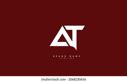 Alphabet letters Initial Monogram Logo AT, TA, A und T