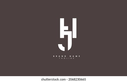 Alphabet letters Initials Monogram logo HJ, JH, H and J