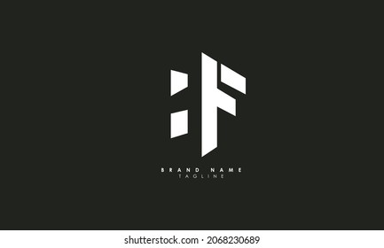 Alphabet letters Initials Monogram logo EF, FE, E and F