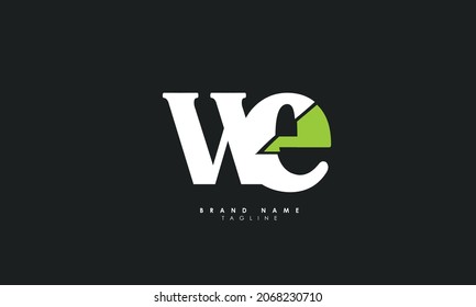 Alphabet letters Initials Monogram logo WE, EW, W and E