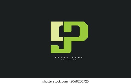 Alphabet letters Initials Monogram logo SP, PS, S and P