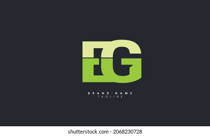 Alphabet letters Initial Monogram Logo EG, GE, E und G