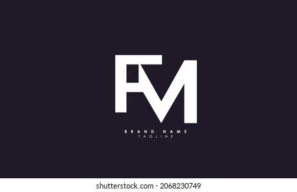 Alphabet letters Initials Monogram logo FM, MF, F and M