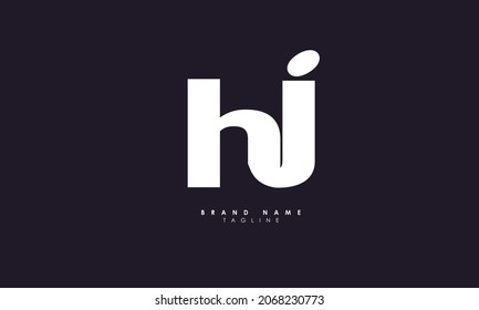 Alphabet letters Initials Monogram logo HJ, JH, H and J