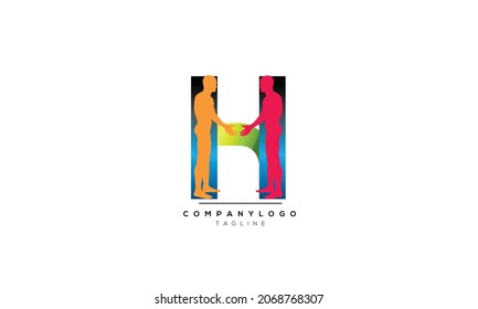 Alphabet letters Initial Monogram Logo H, H INITIAL, H-Brief