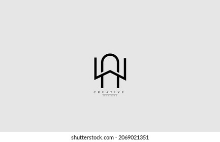 Alphabet letters Initials Monogram logo WA AW W A